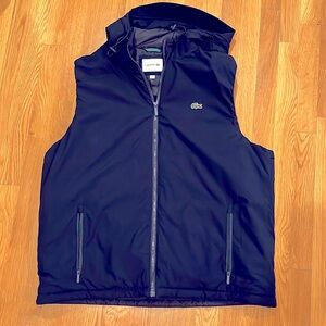 Lacoste puff vest | size XL